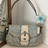 Rare Light Blue Canvas Mini Soho Bag