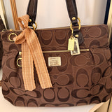Coach Brown Poppy Tote Bag
