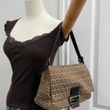 Fendi Signature Brown Mamma Baguette Bag