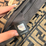 Fendi Zucca Mia Flap Shoulder Bag