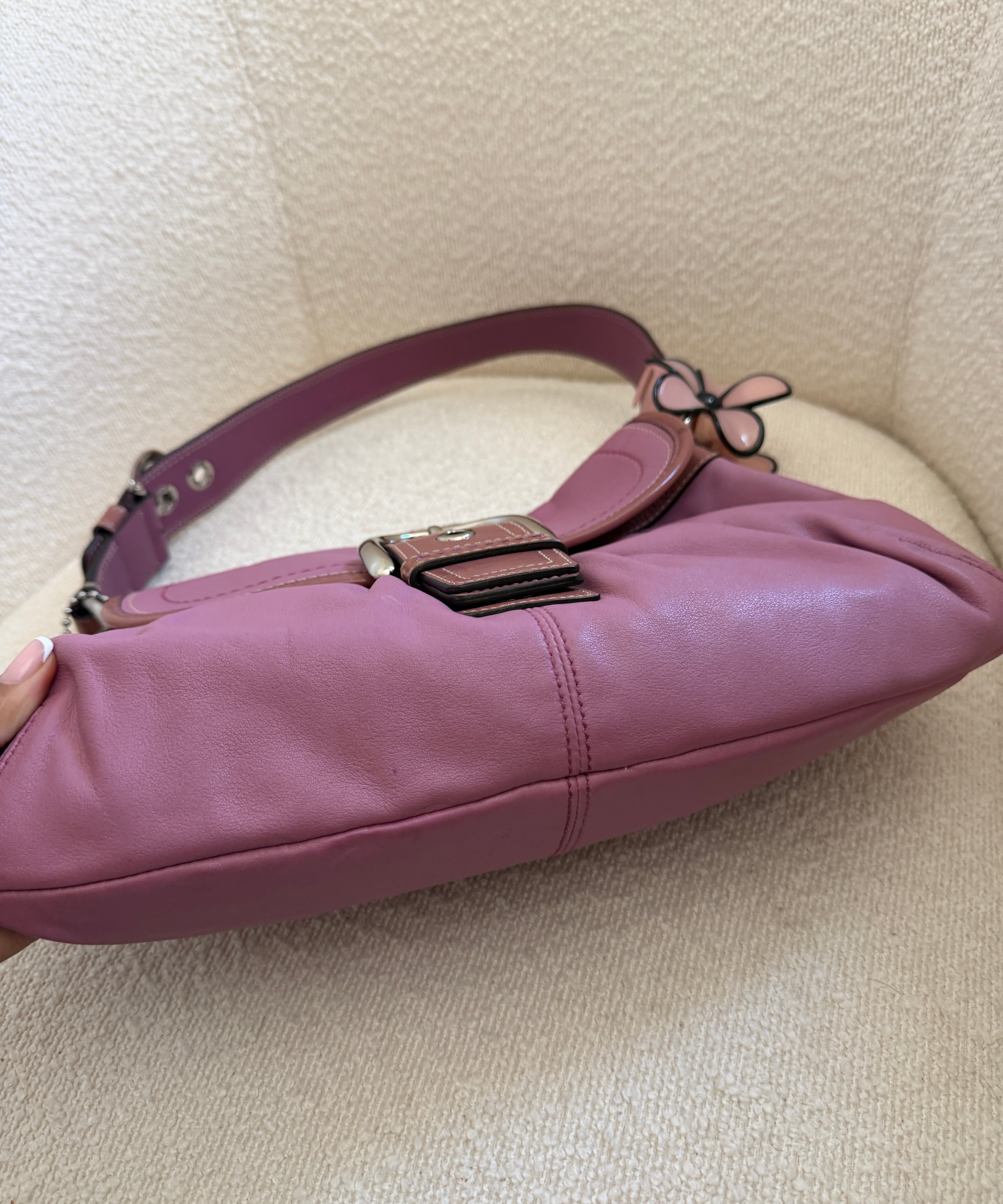 Coach Pink Leather Soho Sufflette Shoulder Bag