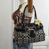 Coach Grey Signature Hamptons Carry-All Bag