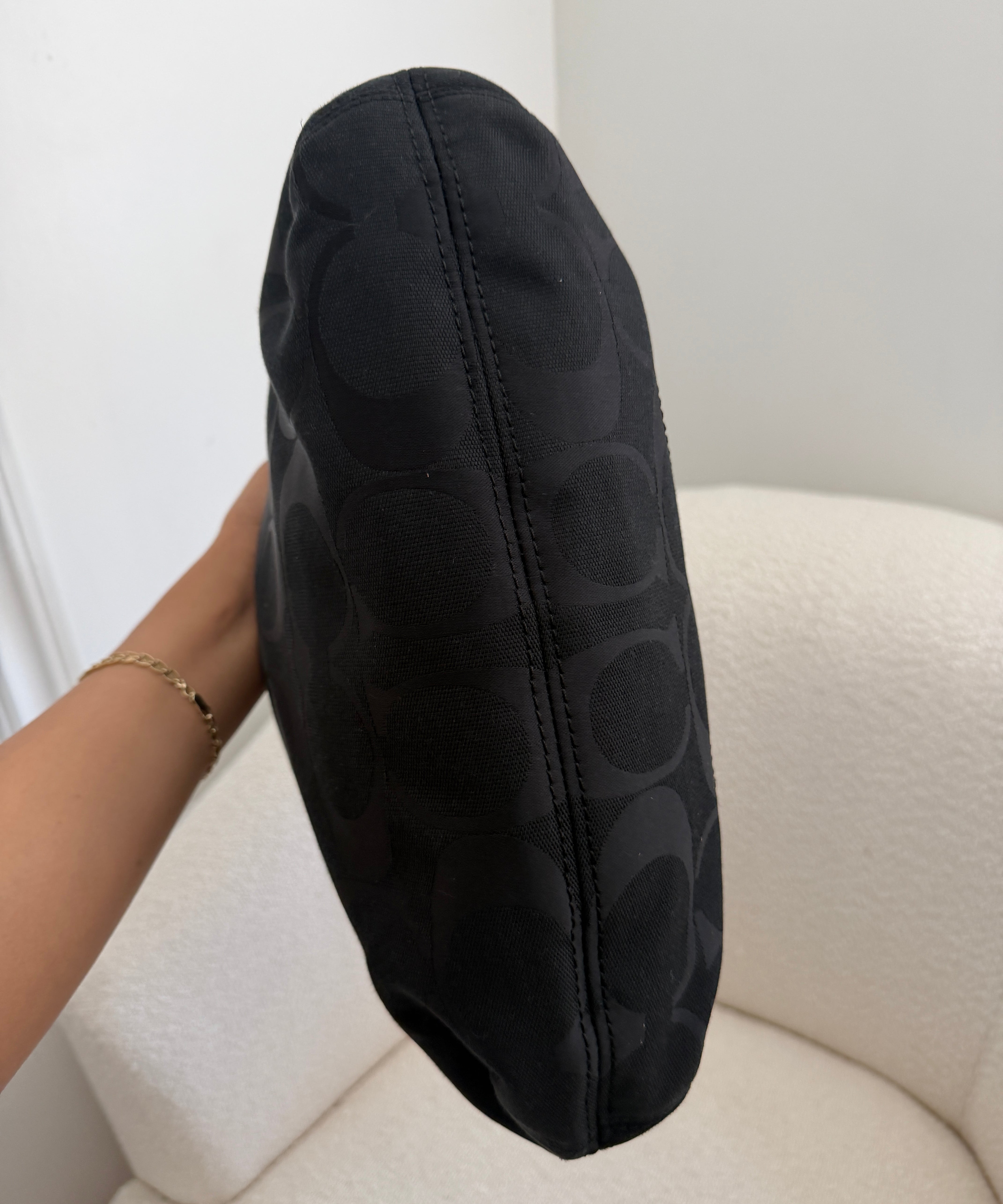 Coach Poppy Black Pushlock Bag