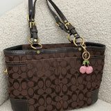 Coach Brown Canvas Tote Bag