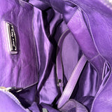 Miu Miu Purple Vitello Lux 2-Way Leather Hand Bag