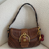 Coach Whiskey Leather Mini Soho Bag