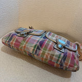 Rare Coach Poppy Multicolored Plaid Madras Bag