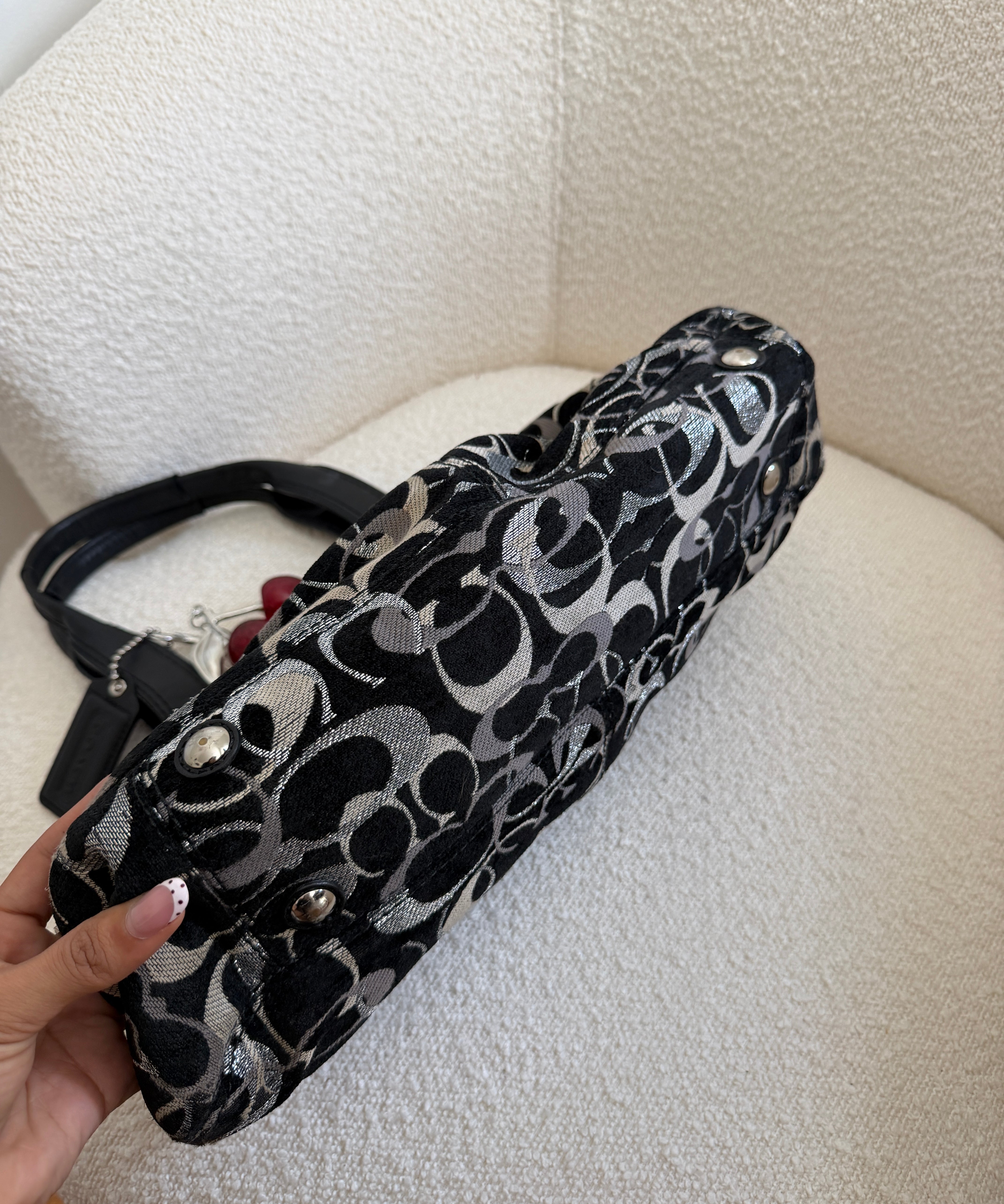 Black Optic Signature Coach Garnett Turnlock Bag