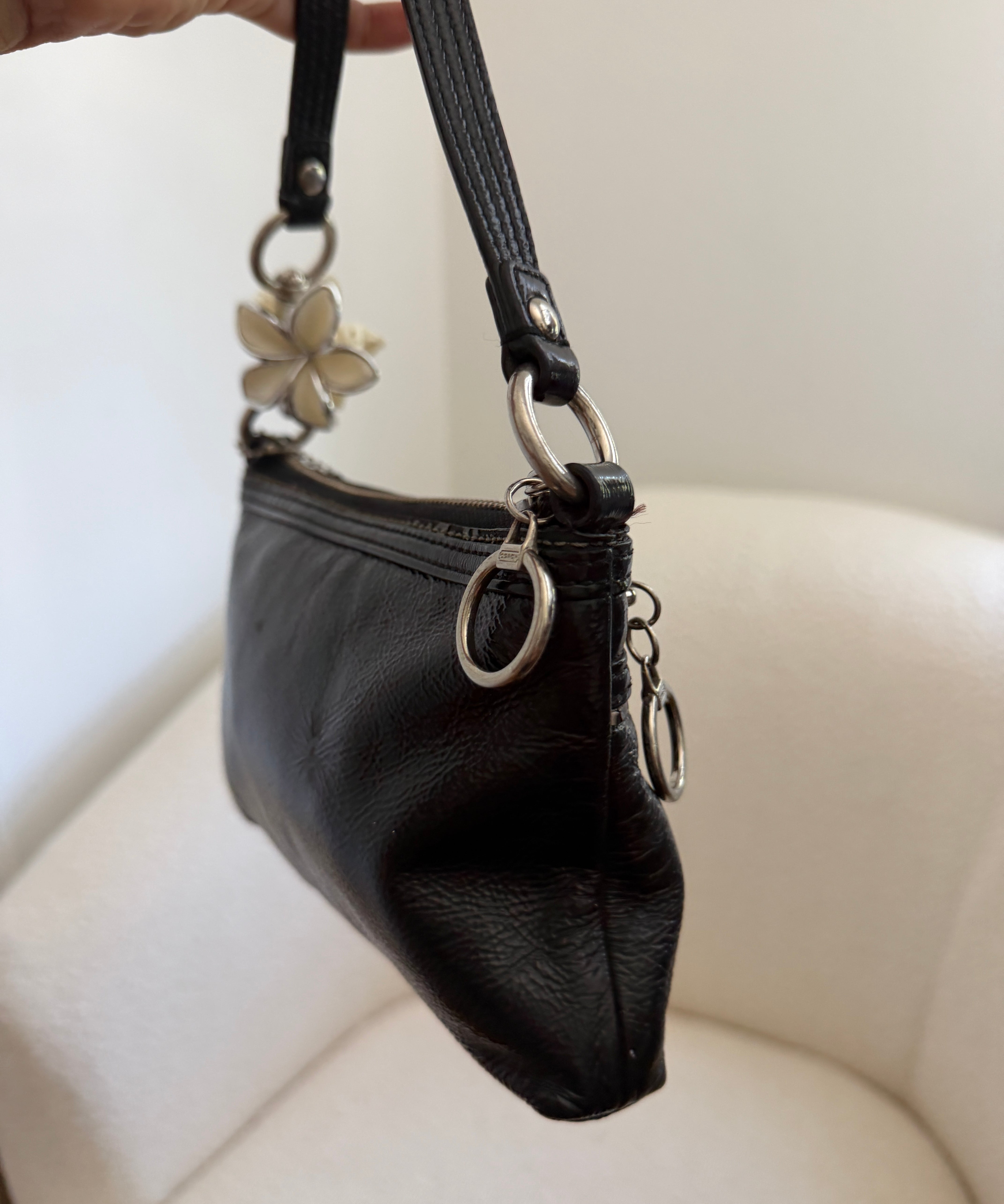 Coach Black Poppy Mini Shoulder Bag