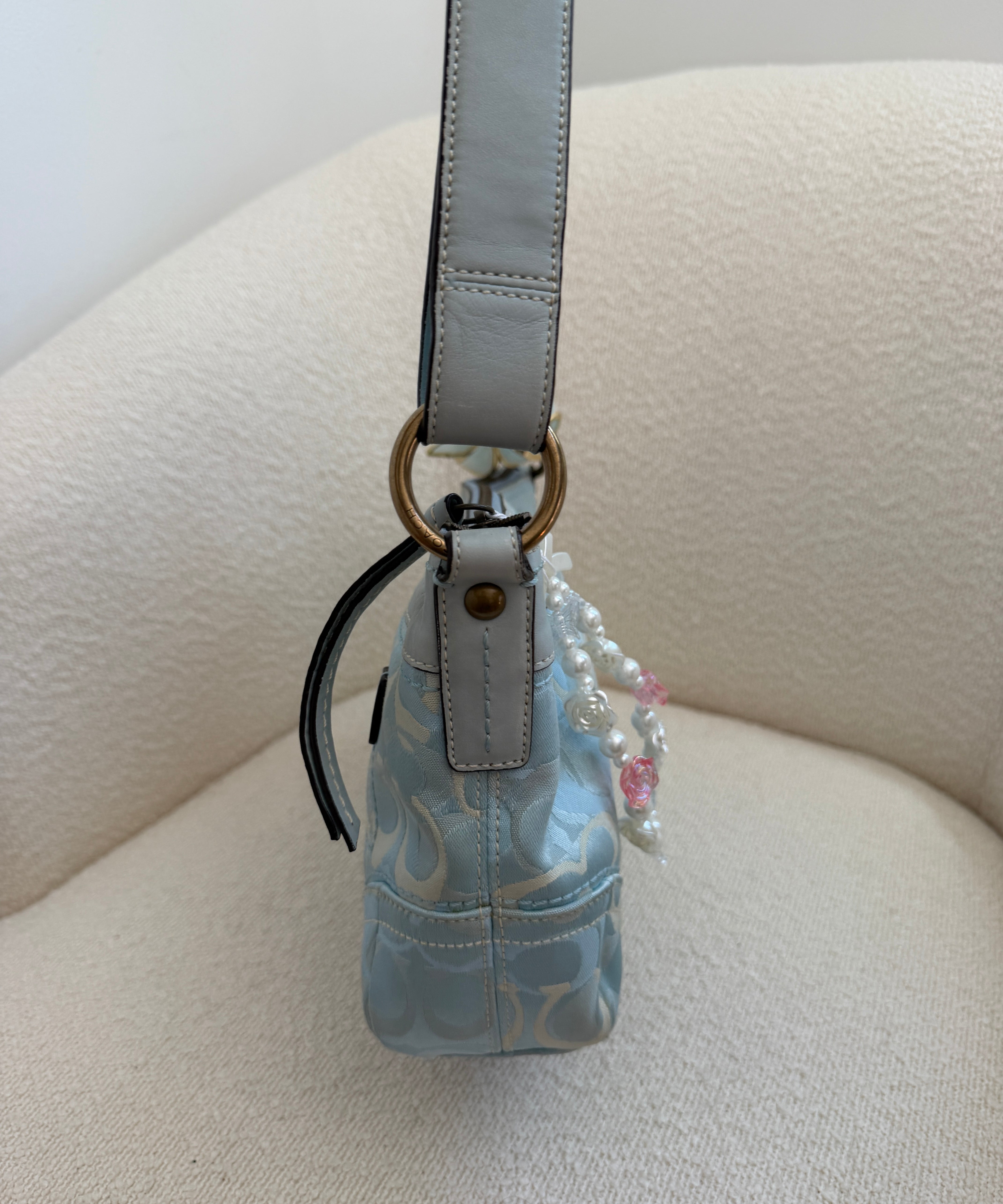 Coach Baby Blue Optic Shoulder Bag