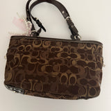 Brown Coach Optic Tote Bag