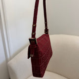 Red Mini Fendi Baguette Shoulder Bag