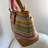 Coach Stripe Beach Tote Bag