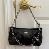 NWT Coach Black Patent Madison Mini Bag