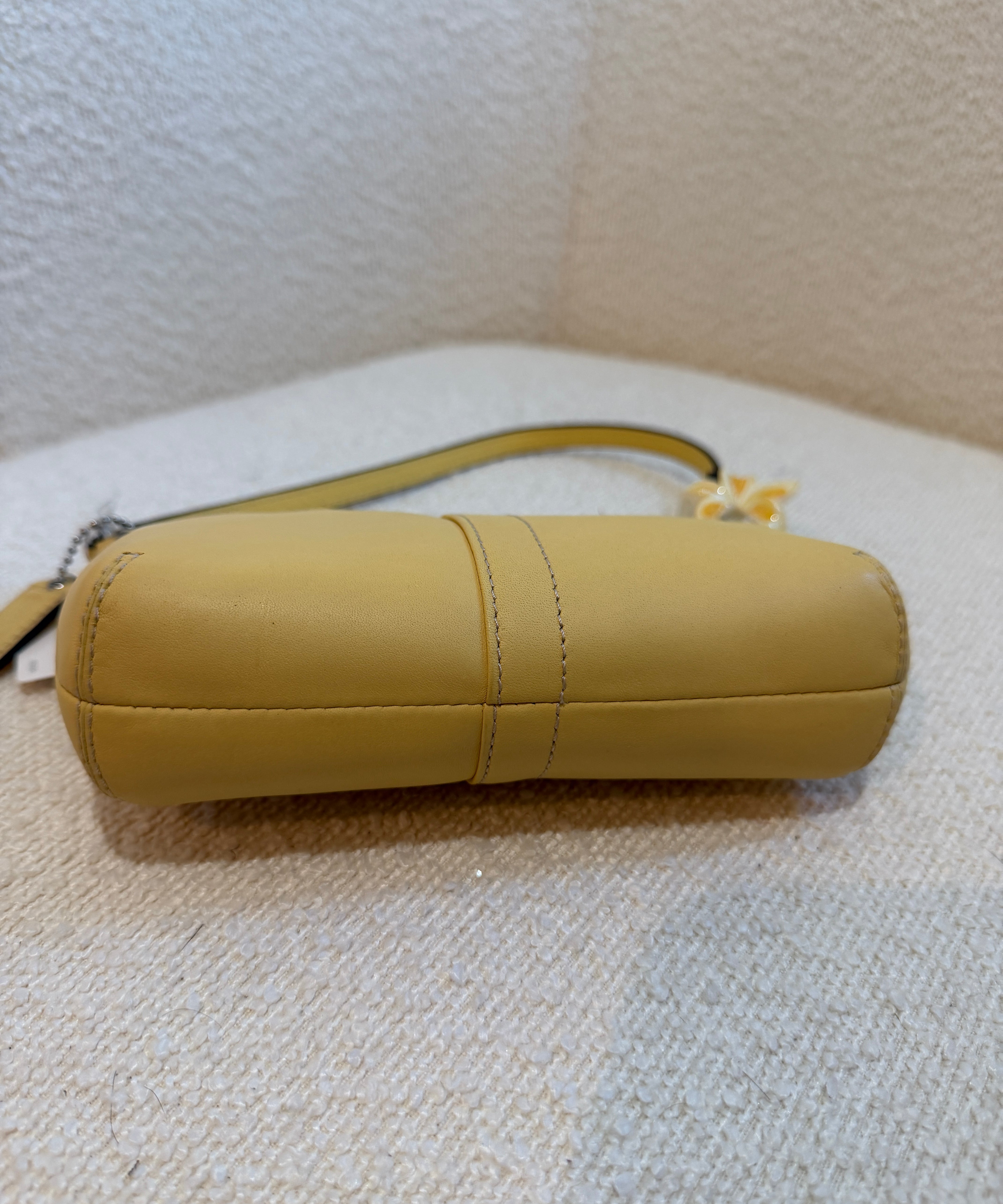 NWT Coach Butter Yellow Mini Pochette Bag