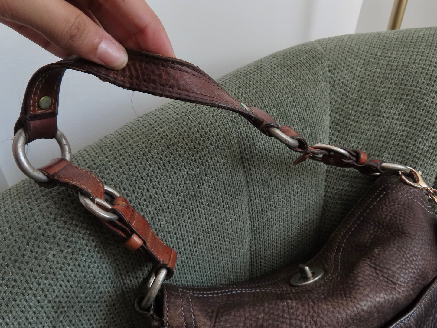 Coach Brown Pebbled Leather Chelsea Hobo Set