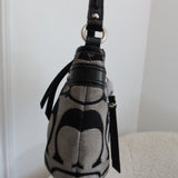 Coach Grey Poppy Signature Shoulder Bag