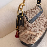 Rare Coach Canvas Ali Legacy Turnlock Bag