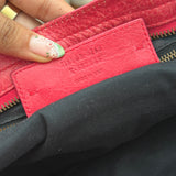 Red Balenciaga MotoCross City Bag