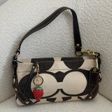 Rare Coach Cotton Monogram Mini Carly Bag