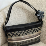 Coach Black Signature Patchwork Legacy Duffle Bag