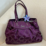 Coach Purple Op Art Ashley Carry-All Bag