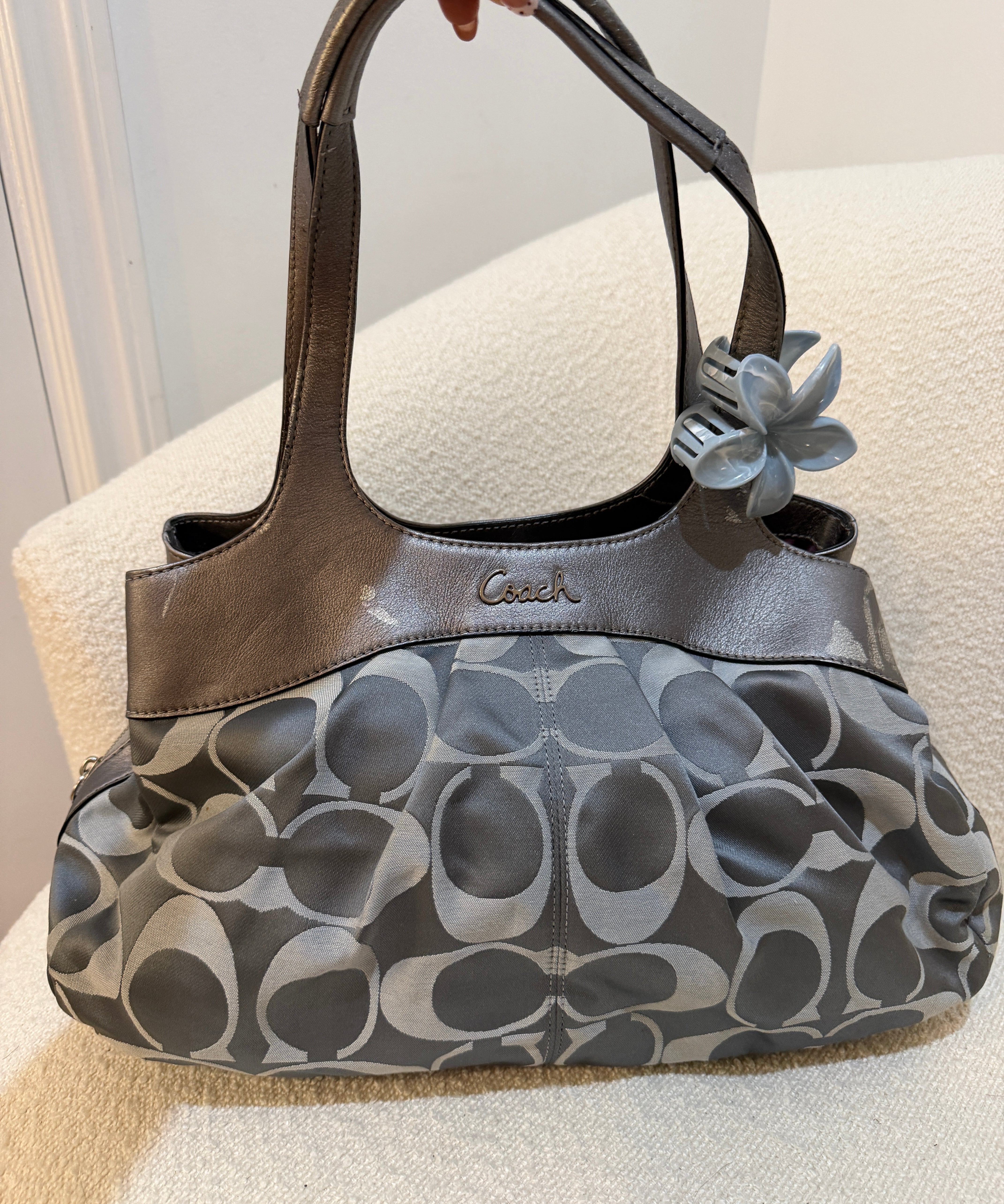 Coach Grey Signature Lexi Tote Bag