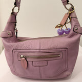 Coach Lilac Pebbled Leather Hobo Shoulder Bag