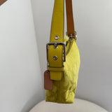 Coach Lime Green Signature East West Baguette