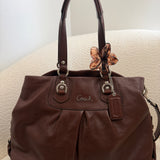 Coach Brown Leather Ashley Carry-All Bag
