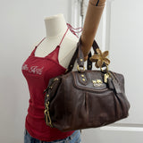 Brown Coach Leather Sabrina Madison Bag