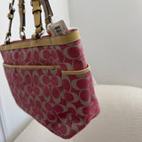 NWT Rare Coach Pink Signature Tote Bag