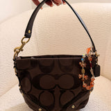 Brown Canvas Small Carly Bag