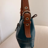 Coach Blue Leather Shoulder Bag