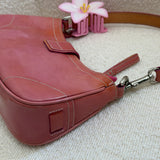 Coach Pink Patent Leather Demi Hamptons Buckle Bag
