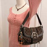 Coach Brown Canvas Large Soho Bag