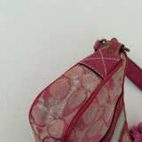 Coach Pink Signature Distressed Tie Dye Demi Bag