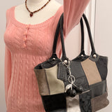 Coach Black Patchwork Tote Handle Bag