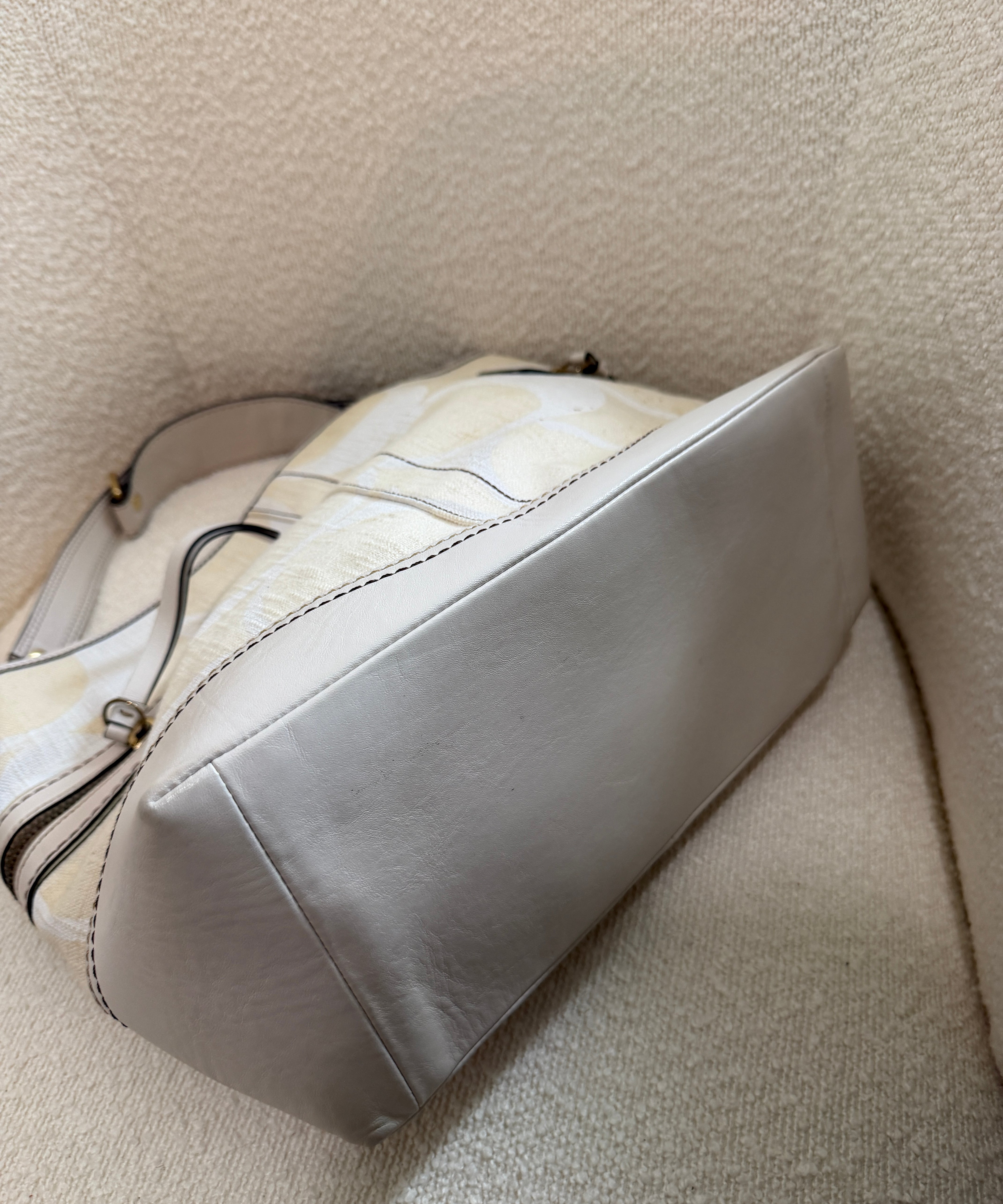 Coach Cream Cotton Ergo Tote Bag