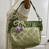 Coach Green Signature Zoe Bag