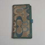 Coach Blue Optic Check Holder