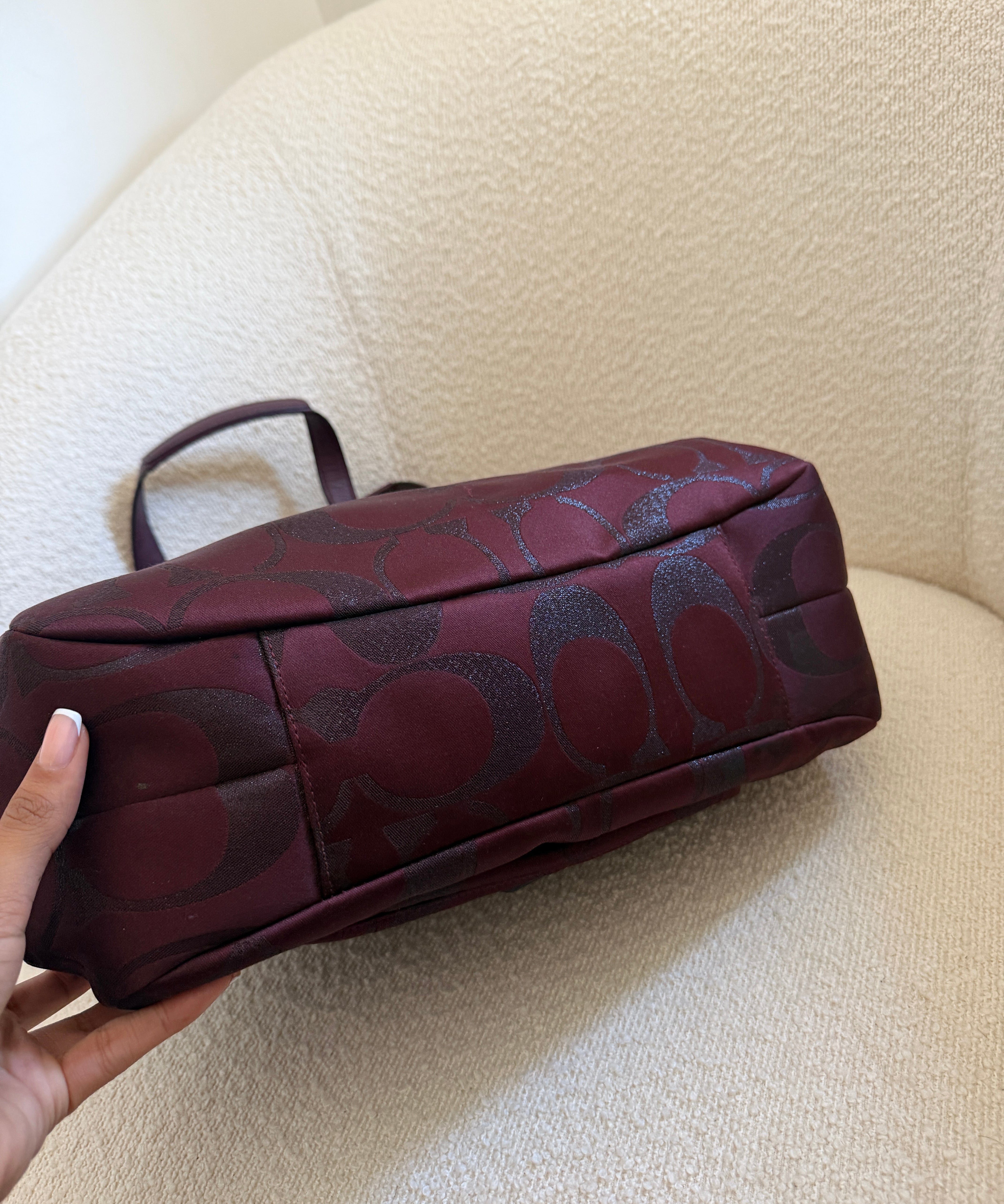 Rare Coach Burgundy Campbell Hobo Bag