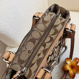 Coach Tan Signature Hamptons Carry-All Bag