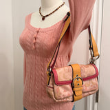Rare Coach Pink Optic Double Pocket Soho Bag
