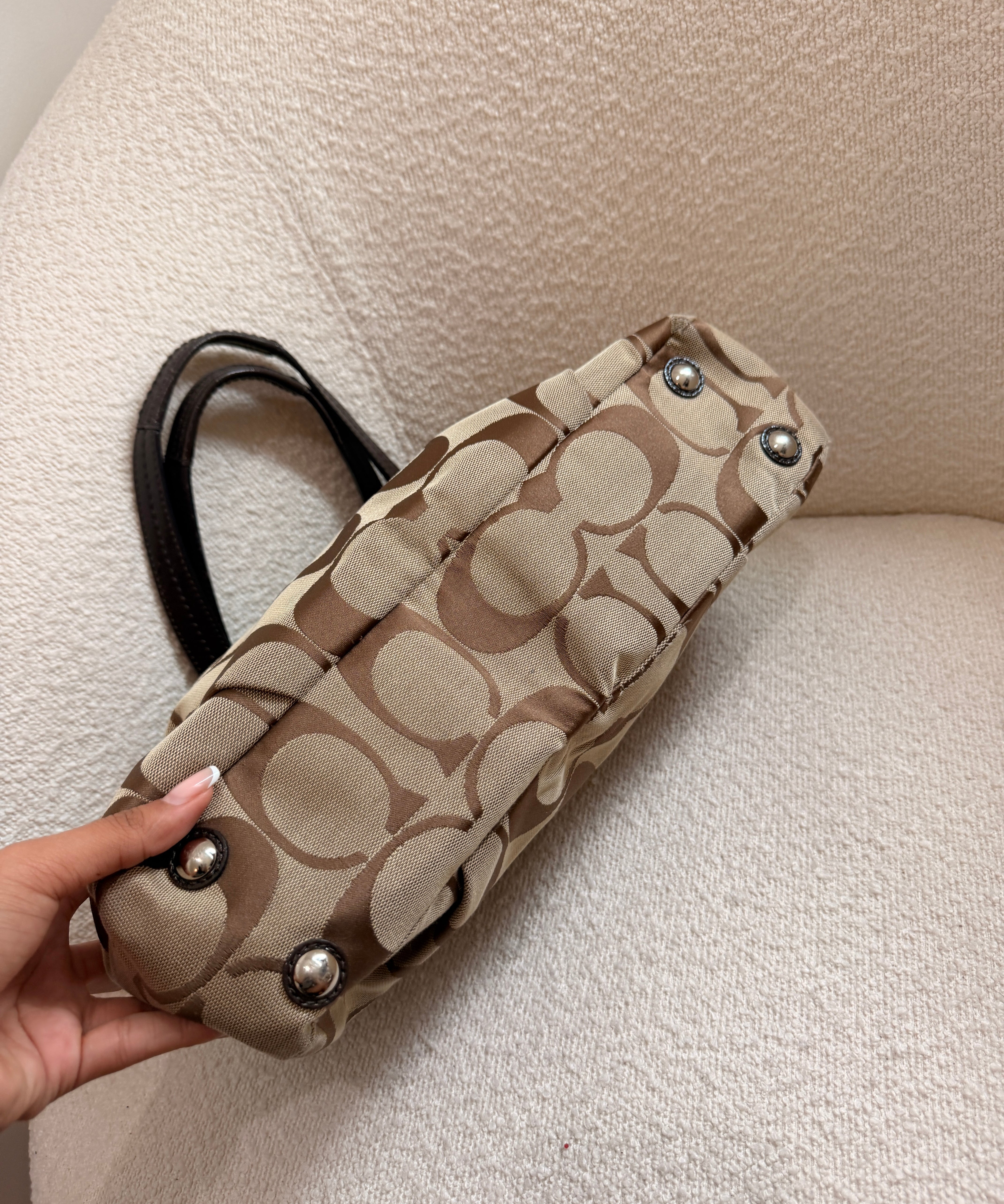 Coach Brown Signature Tote Bag