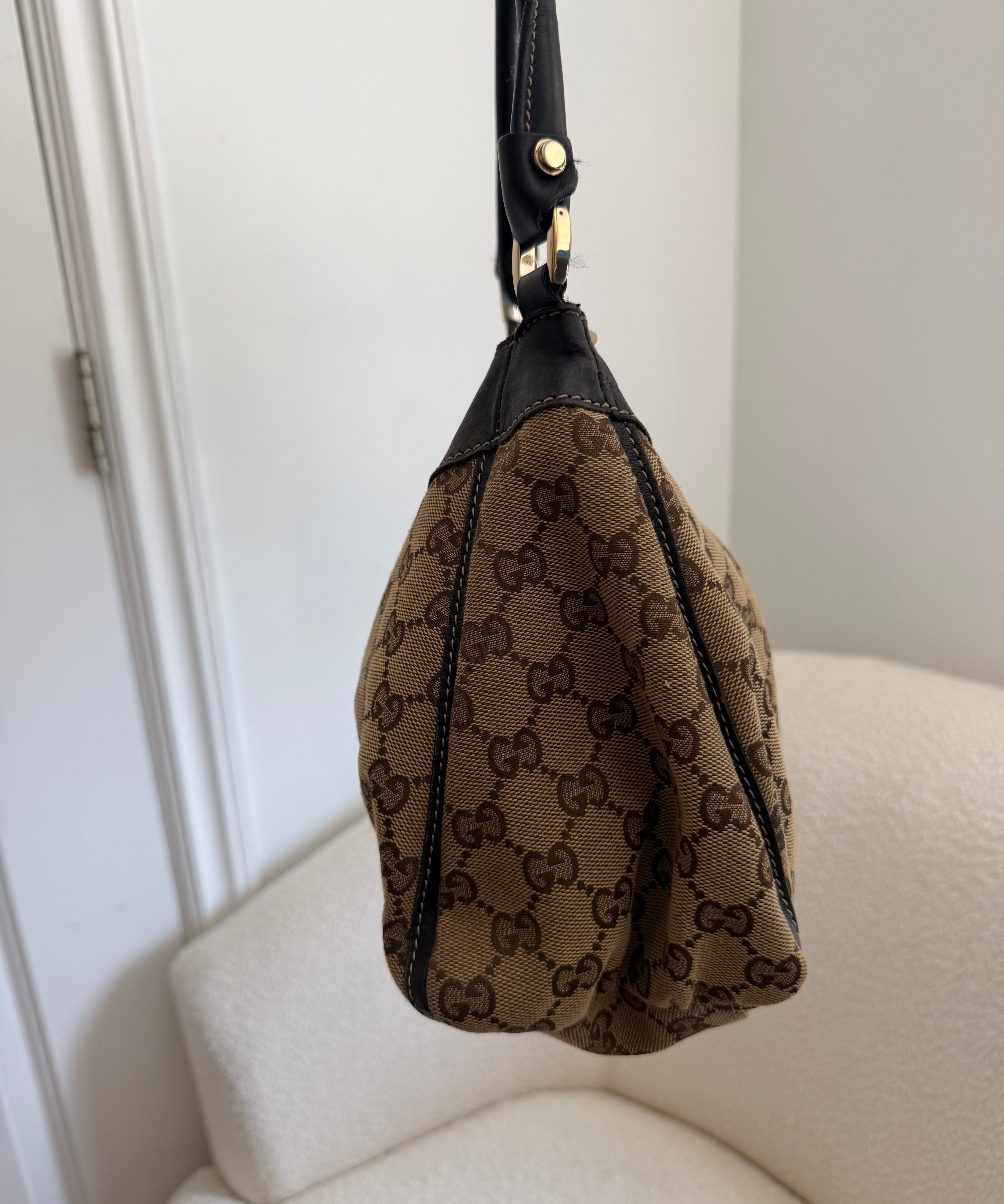 Brown Gucci Mini D-Ring Shoulder Bag