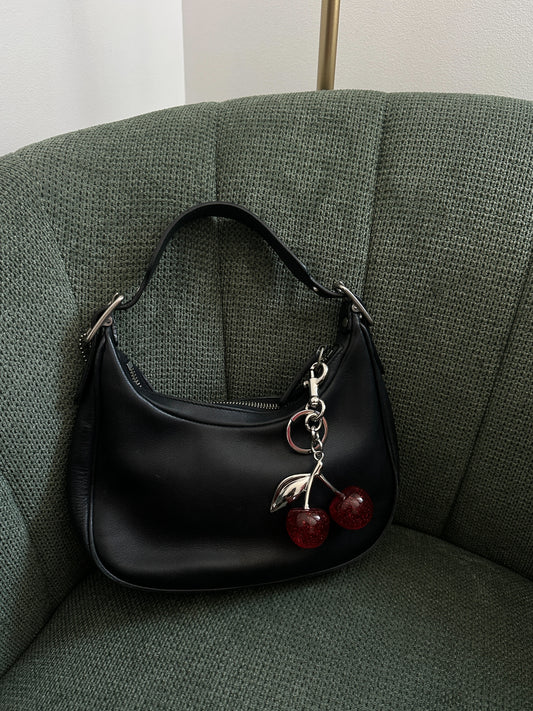 Coach Black Mini Leather Zoe Bag