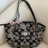 Coach Grey Signature Leah Tote Bag