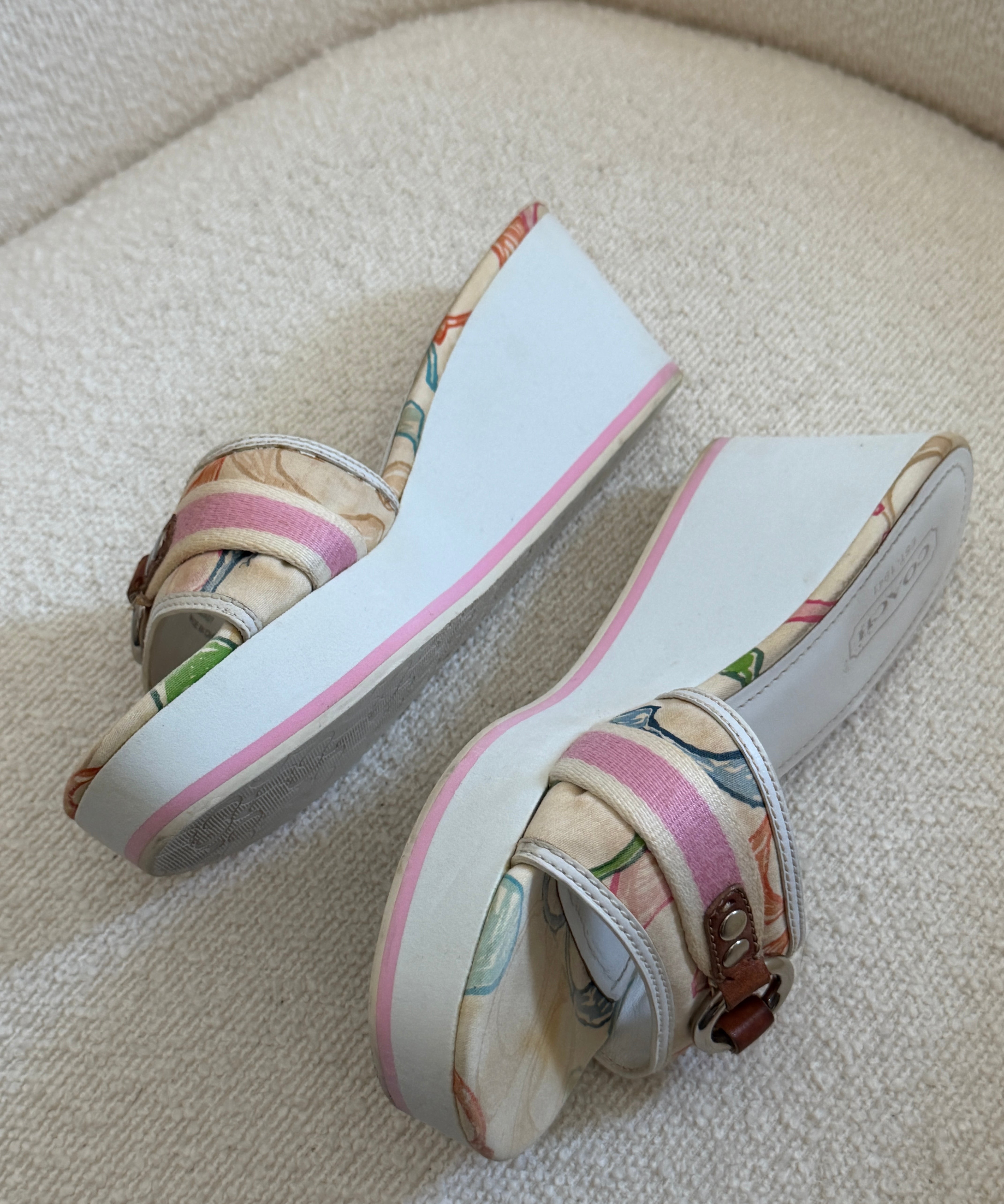 Coach Scribble Optic Peep-Toe Fionah Wedges (8)