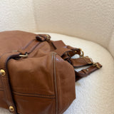 Miu Miu Brown Vitello Lux 2-Way Leather Hand Bag